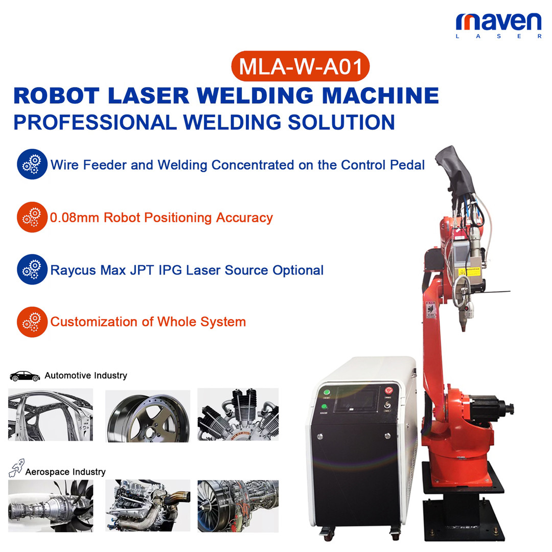 Ukuchaneka okuphezulu kwe-1000W 2000W 6 i-Axis Robotic ye-Automatic Fiber Laser Welding Machine kunye ne-Wire Feeder (10)